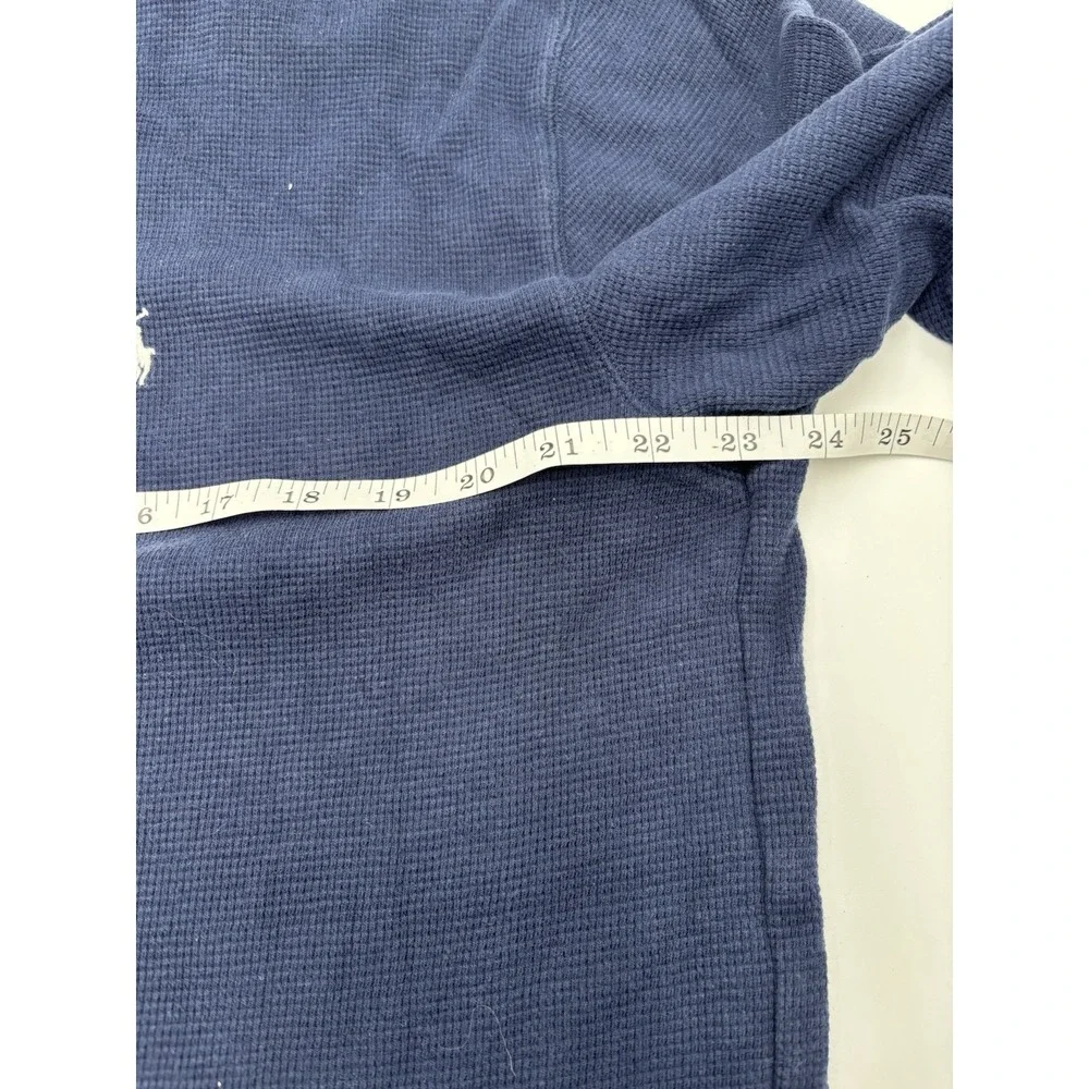 Polo Ralph Lauren Waffle Knit Thermal Shirt Men's 2XL Navy Crew Neck Cotton